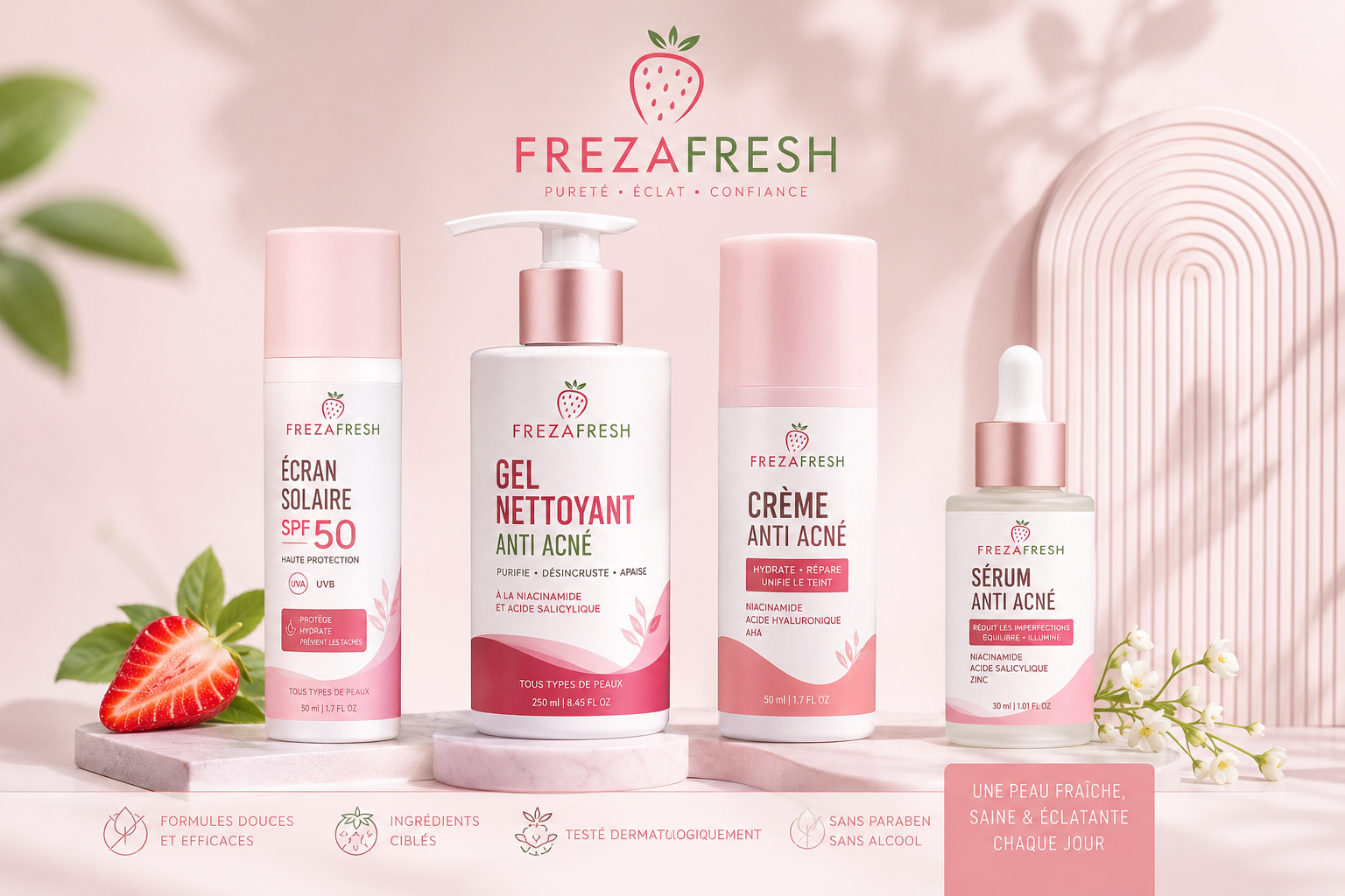 Gamme Anti-Acné – Peaux Grasses et Mixtes